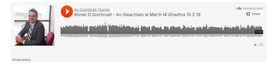 Rónán Ó Domhnaill - An tSeachtain le Máirín Ní Ghadhra 10 2 19